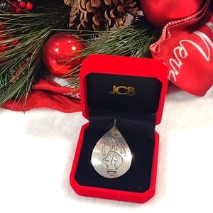 Huge Sterling Silver Bear Pendant